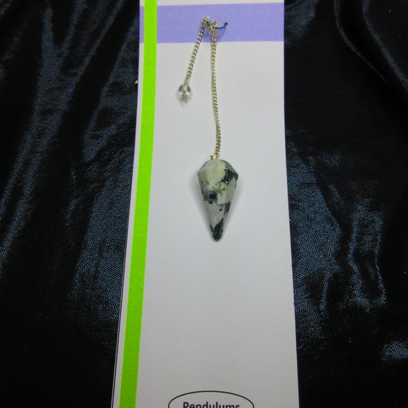 Rainbow Moonstone Gemstone Dowsing Pendulum Meditation Tool - Picture 2 of 4